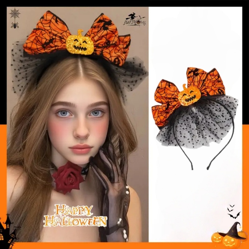Spider Web Halloween Decoration - 1 Pezzo Fascia per Capelli con