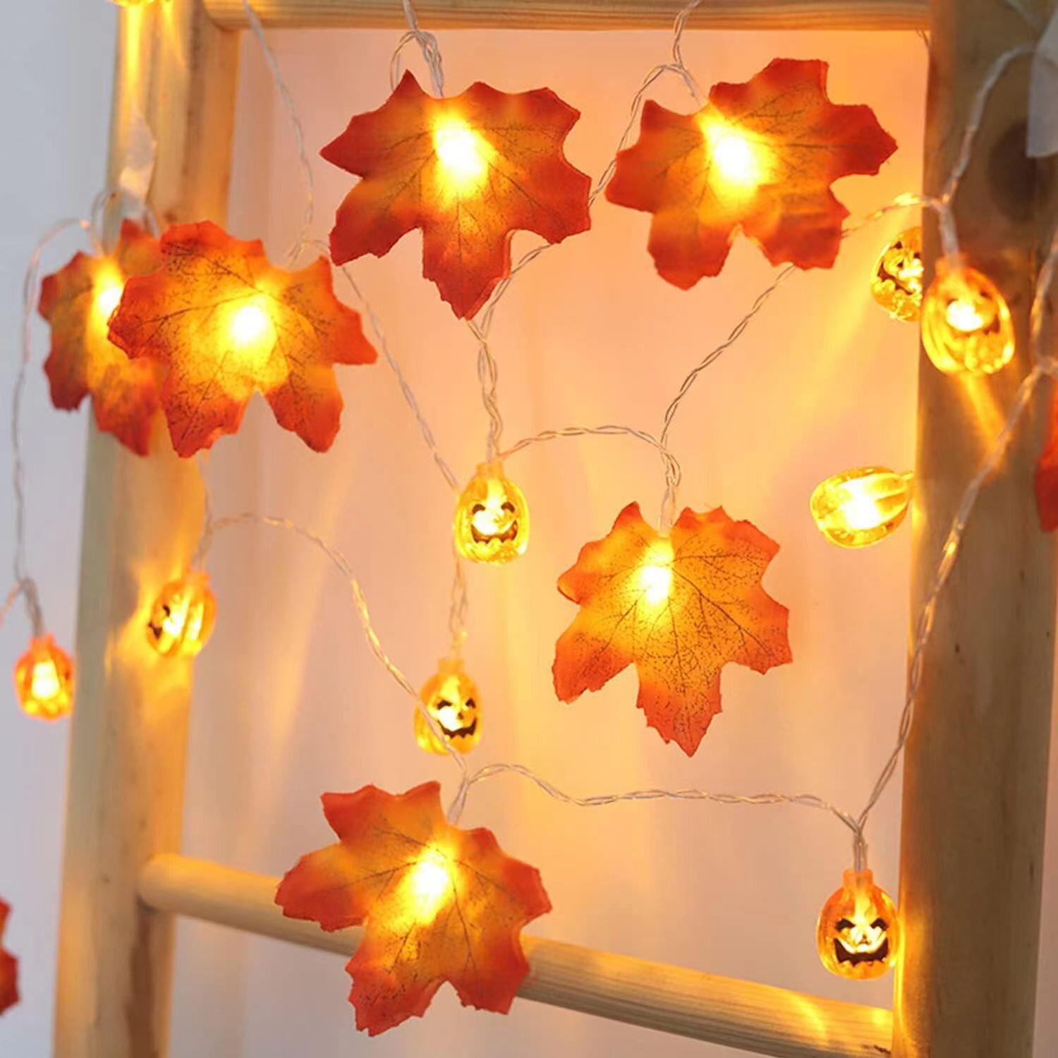 Halloween Led String Lights Orange - 1 Pezzo Luci LED a Stringa