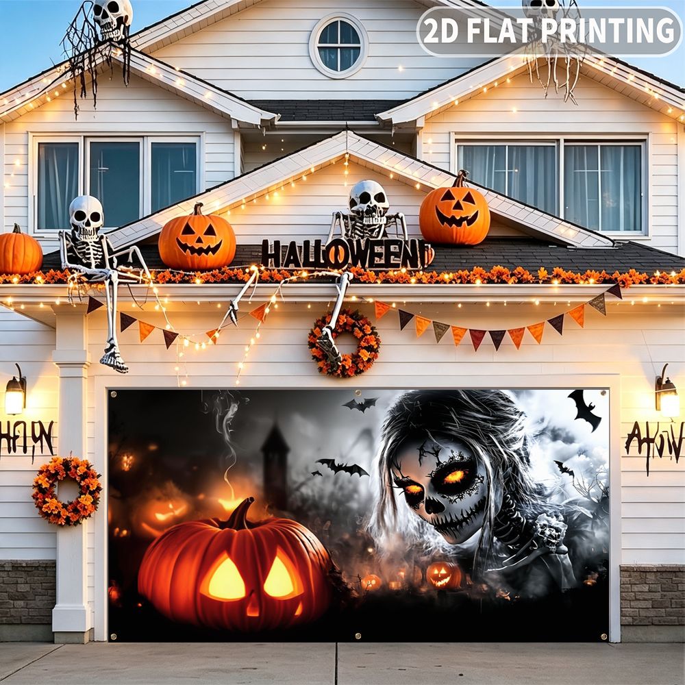1 pezzo, striscione piatto 2D  - Halloween Skeleton Decoration recensione e prezzo