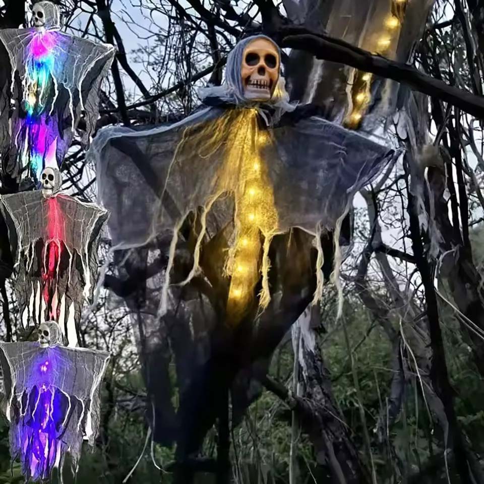1 pezzo di teschio luminoso di - Halloween Skeleton Decoration recensione e prezzo