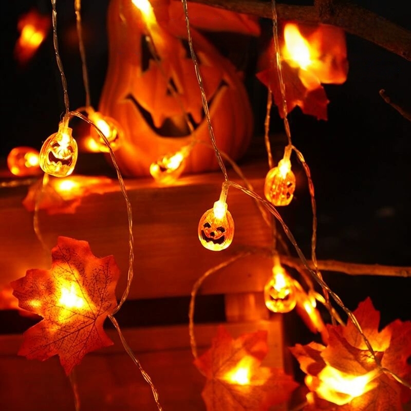 1 Pezzo Luci LED a Stringa per - Halloween Led String Lights Orange recensione e prezzo