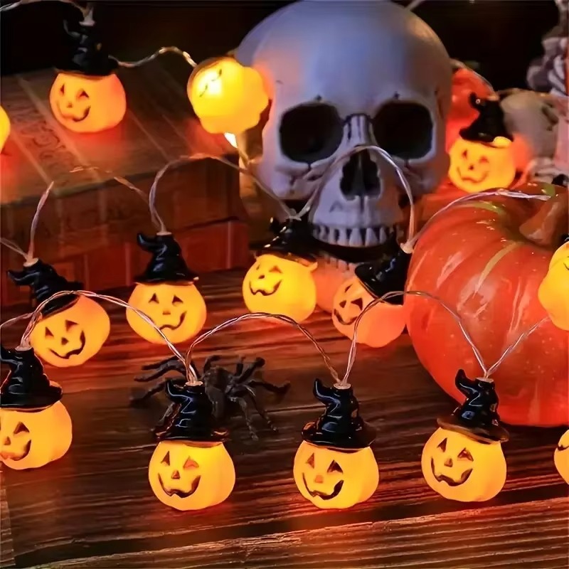 Luci a stringa a forma di zucc - Halloween Led String Lights Orange recensione e prezzo