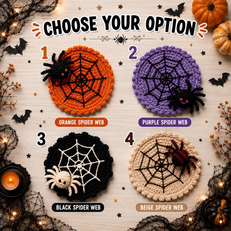 Sottobicchiere all'uncinetto a - Spider Web Halloween Decoration recensione e prezzo