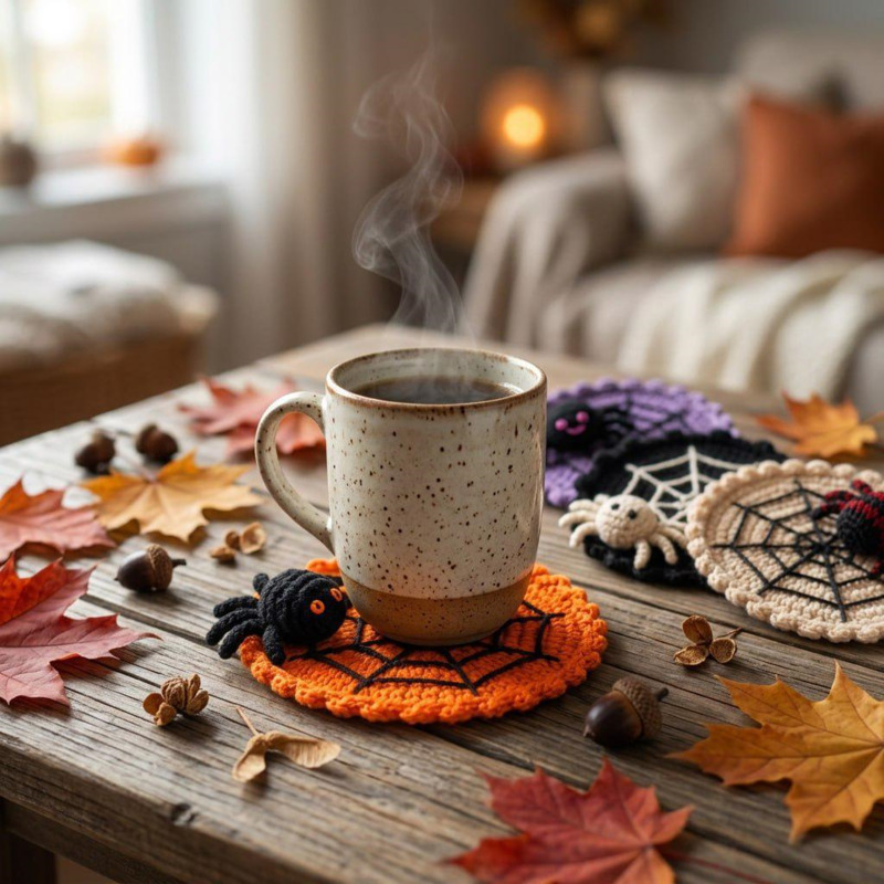 Sottobicchiere all'uncinetto a - Spider Web Halloween Decoration recensione e prezzo