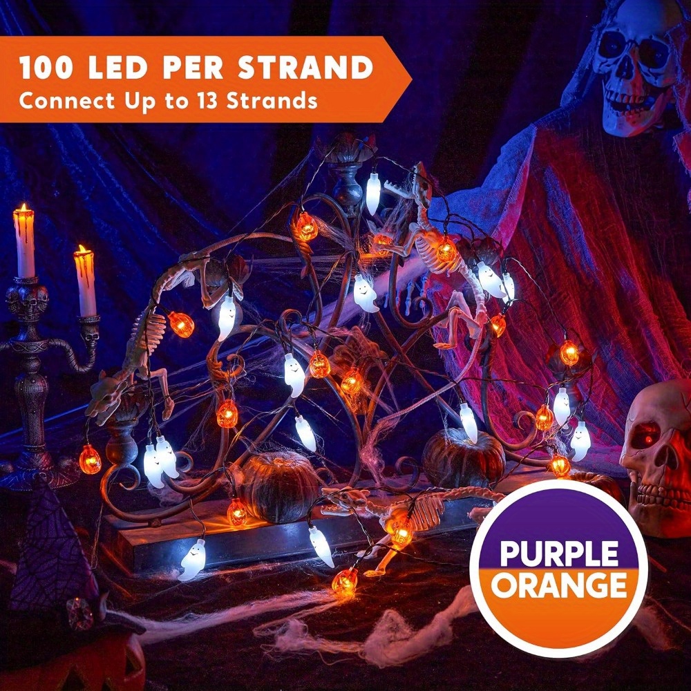 Luci a stringa di Halloween a  - Halloween Led String Lights Orange recensione e prezzo