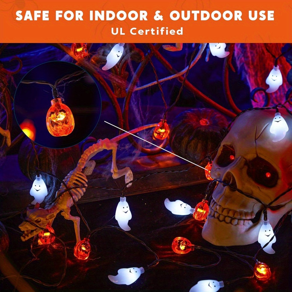 Luci a stringa di Halloween a  - Halloween Led String Lights Orange recensione e prezzo